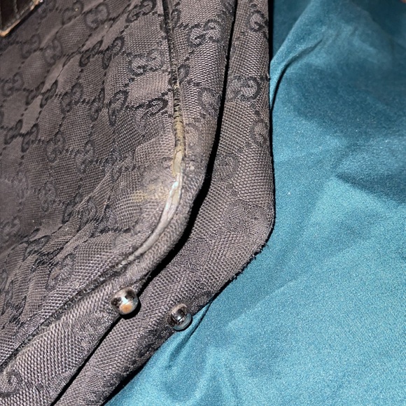 Gucci Ladies Black Canvas Tote - Picture 5 of 8